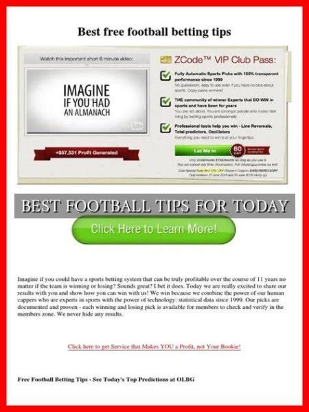 recommended soccer tips|Best football tips for today .